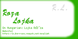 roza lojka business card